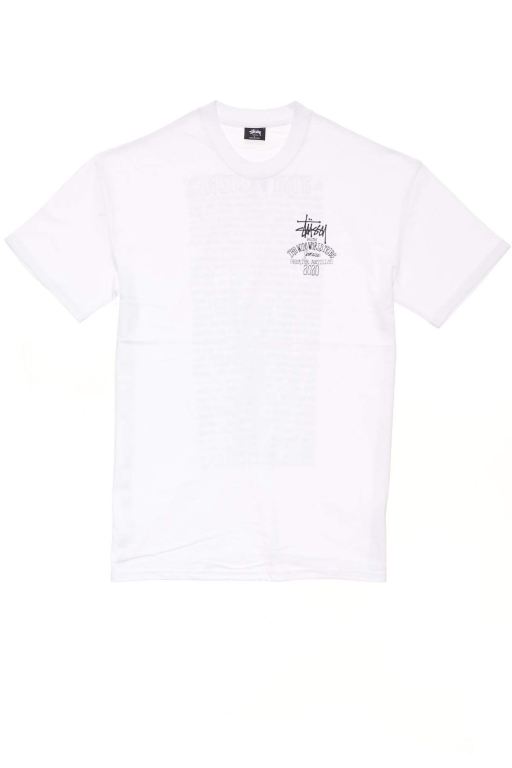 Stussy Mens Jamaica World Tribe SS T Shirt White - XZIJO9201